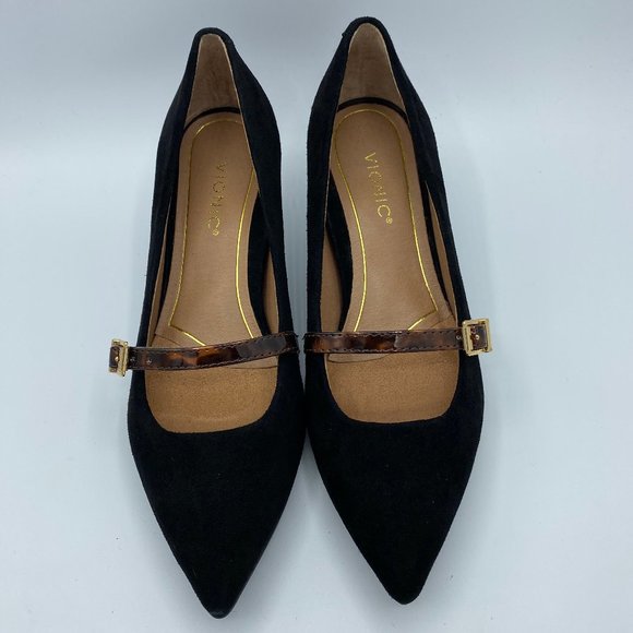 BRAND NEW Vionic Minnie heel in BLACK SUEDE - Picture 2 of 5